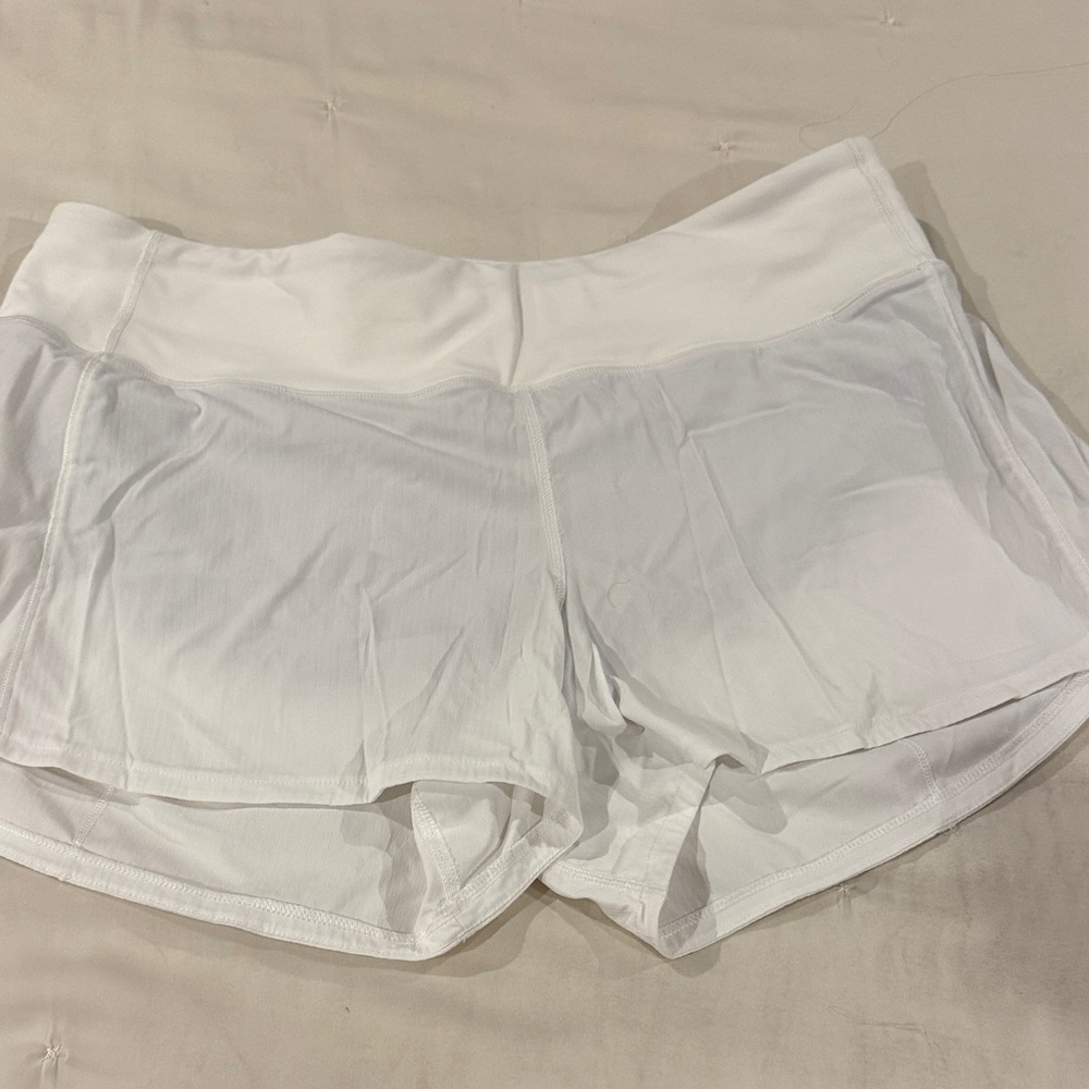 Lululemon Athletica White Athletic Shorts